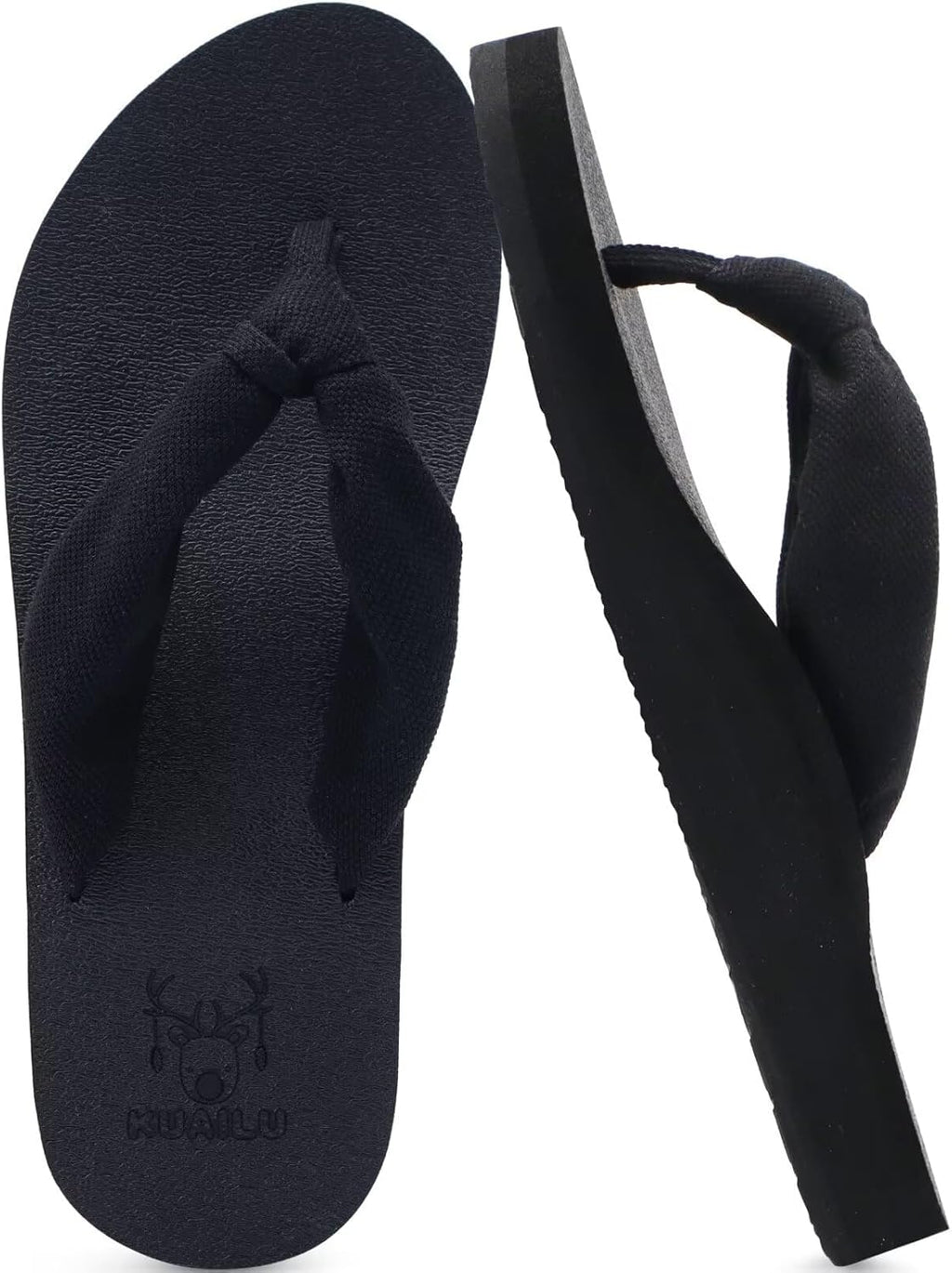 KuaiLu Flip Flops for Women with Arch Support Yoga Mat Comfortable Summer Beach Walking Thong Cushion Sandals Slip On Indoor Outdoor